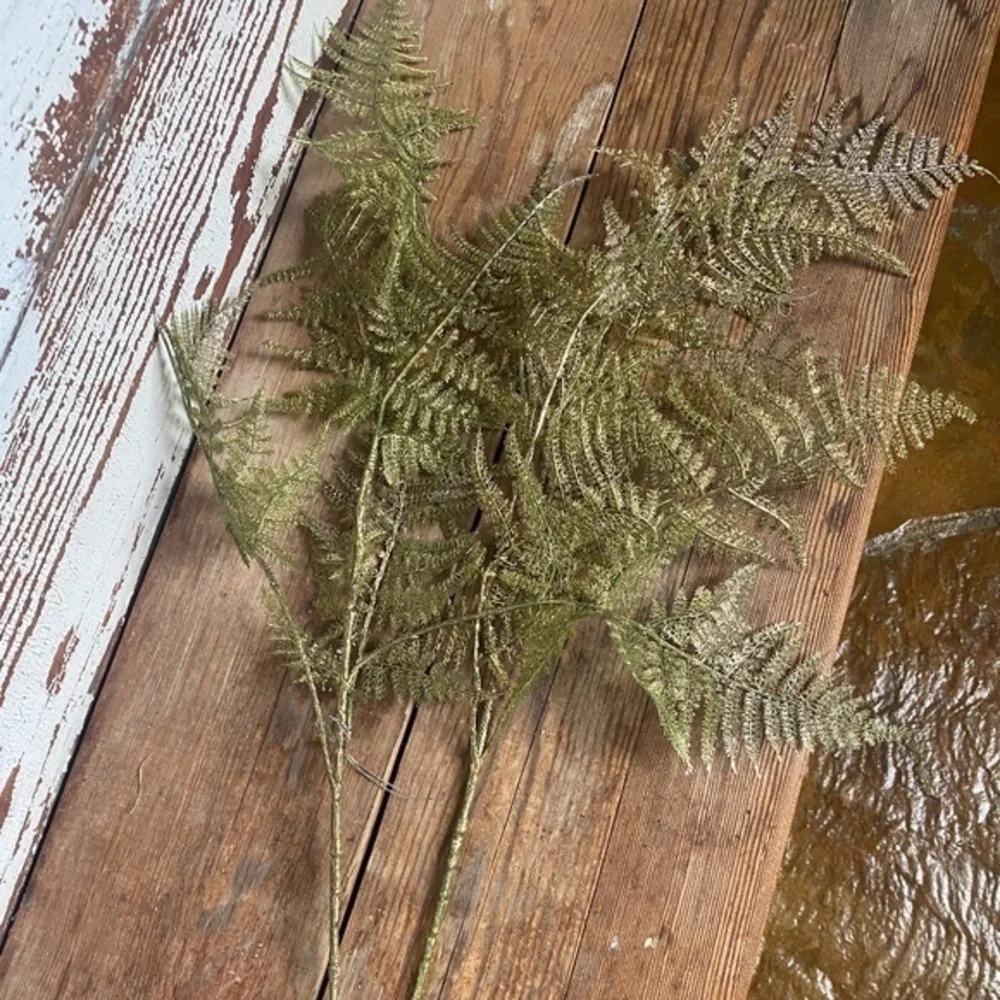 Anthropologie Gold Faux Fern Branch (One)